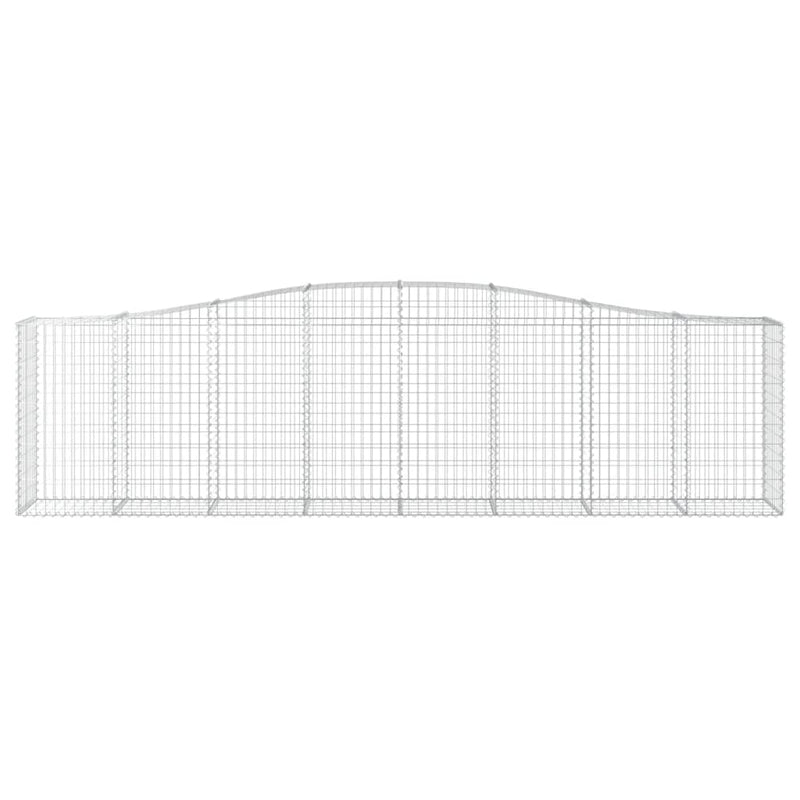Arched Gabion Baskets 6 pcs 400x50x100/120 cm Galvanised Iron Payday Deals