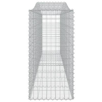 Arched Gabion Baskets 6 pcs 400x50x100/120 cm Galvanised Iron Payday Deals