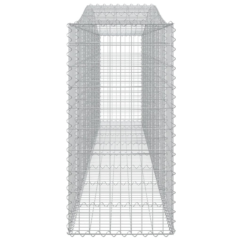Arched Gabion Baskets 6 pcs 400x50x100/120 cm Galvanised Iron Payday Deals