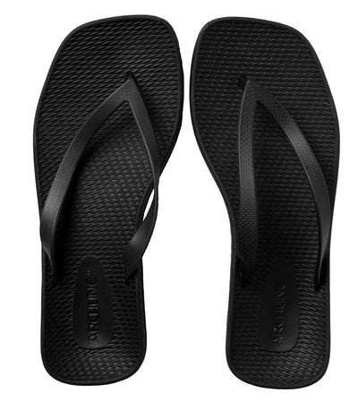ARCHLINE Breeze Arch Support Orthotic Thongs Flip Flops Arch Support - Black - 38 EUR (Womens 7US/Mens 5US)