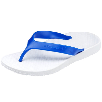 ARCHLINE Flip Flops Orthotic Thongs Arch Support Shoes Footwear - White/Blue - EUR 45 Payday Deals