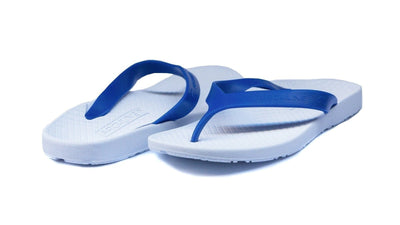 ARCHLINE Flip Flops Orthotic Thongs Arch Support Shoes Footwear - White/Blue - EUR 45 Payday Deals