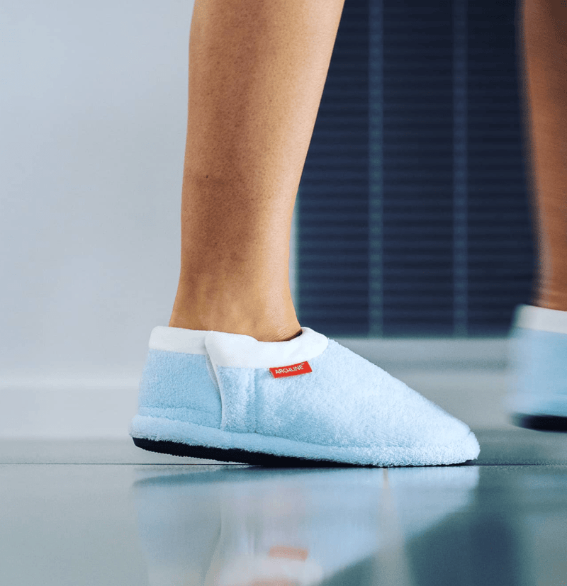 ARCHLINE Orthotic Slippers Closed Scuffs Medical Pain Relief Moccasins - Sky Blue Payday Deals
