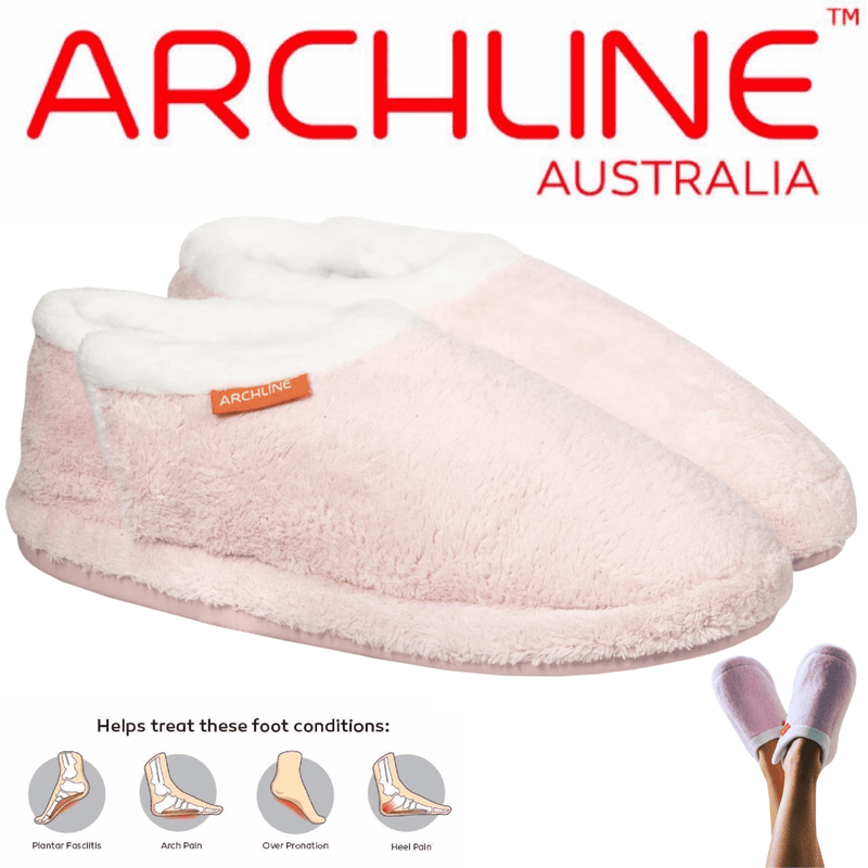 ARCHLINE Orthotic Slippers Closed Scuffs Pain Relief Moccasins - Pink - EUR 35 Payday Deals