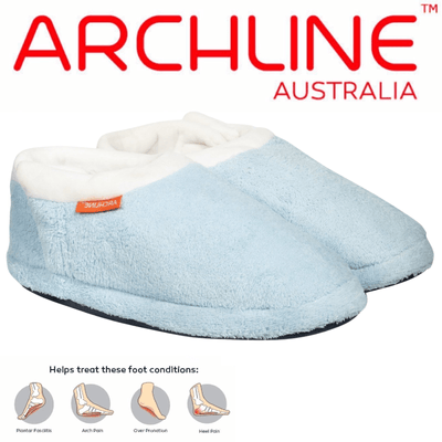 ARCHLINE Orthotic Slippers Closed Scuffs Pain Relief Moccasins - Sky Blue - EUR 37 Payday Deals
