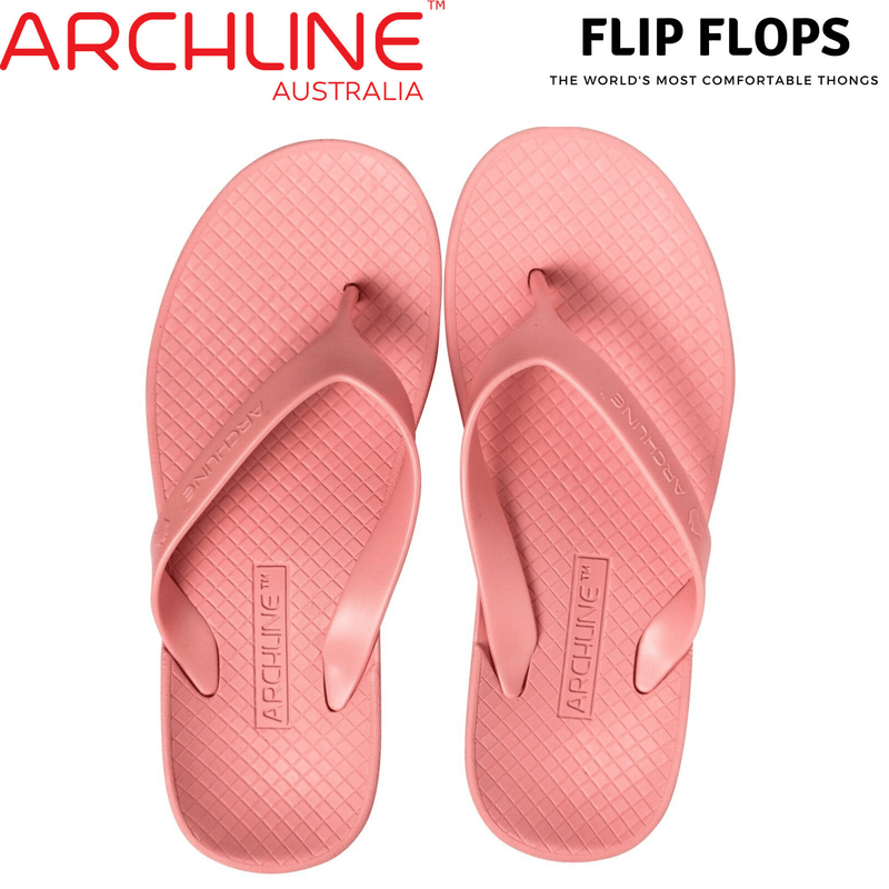 ARCHLINE Orthotic Thongs Arch Support Shoes Flip Flops - Pastel Pink Payday Deals