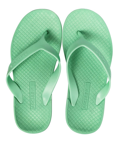 ARCHLINE Orthotic Thongs Arch Support Shoes Footwear Flip Flops - Dew Green