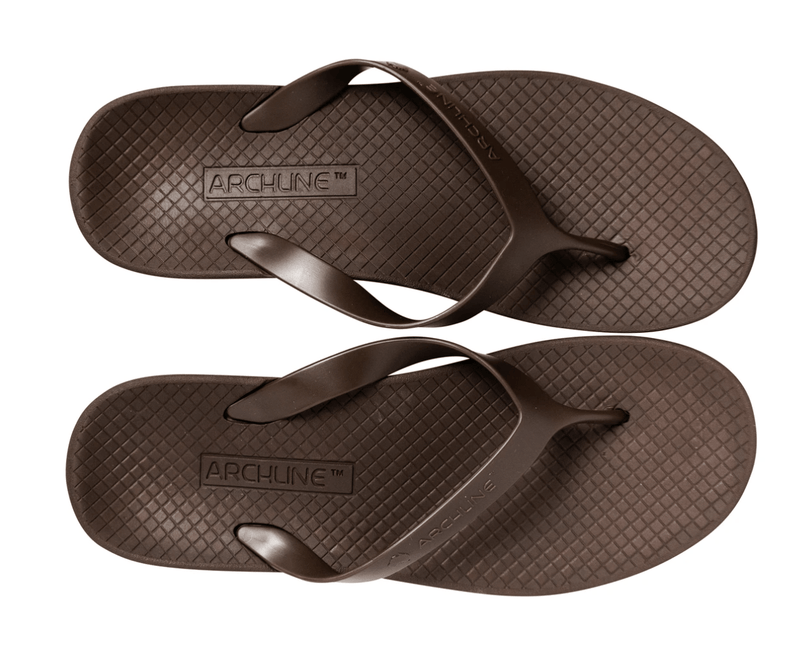 ARCHLINE Orthotic Thongs Arch Support Shoes Footwear Flip Flops Orthopedic - Brown/Brown - EUR 41 Payday Deals