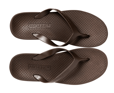 ARCHLINE Orthotic Thongs Arch Support Shoes Footwear Flip Flops Orthopedic - Brown/Brown - EUR 42 Payday Deals