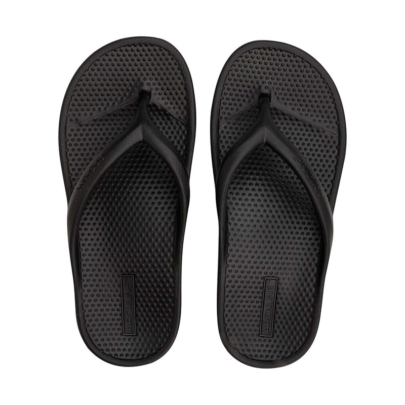 Archline Rebound Orthotic Foam Thongs Arch Support Flip Flops Orthopedic - Black Payday Deals