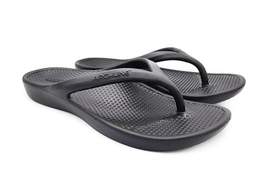 Archline Rebound Orthotic Foam Thongs Arch Support Flip Flops Orthopedic - Black Payday Deals