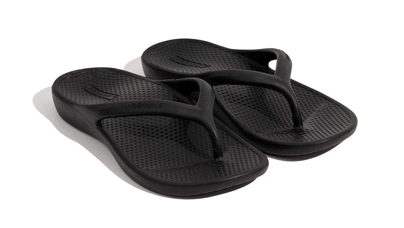 Archline Rebound Orthotic Foam Thongs Arch Support Flip Flops Orthopedic - Black Payday Deals