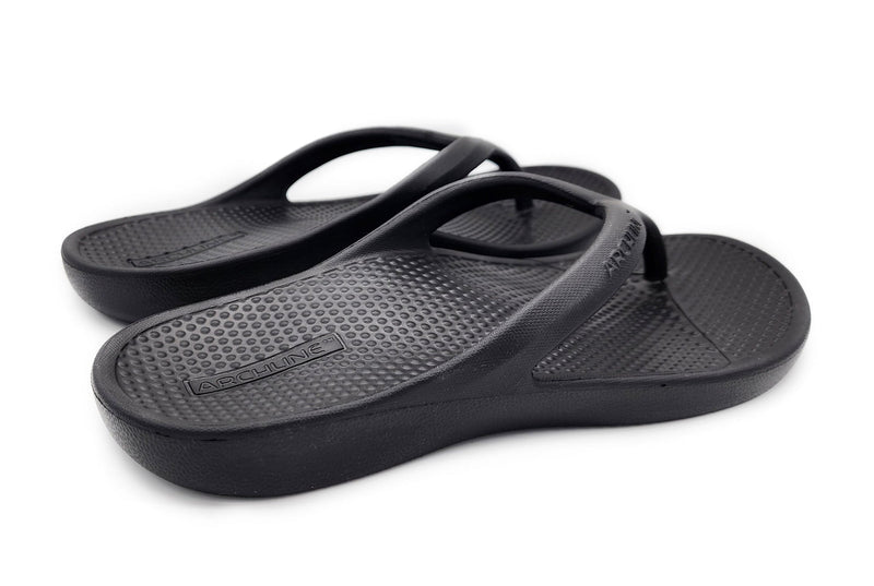 Archline Rebound Orthotic Foam Thongs Arch Support Flip Flops Orthopedic - Black Payday Deals