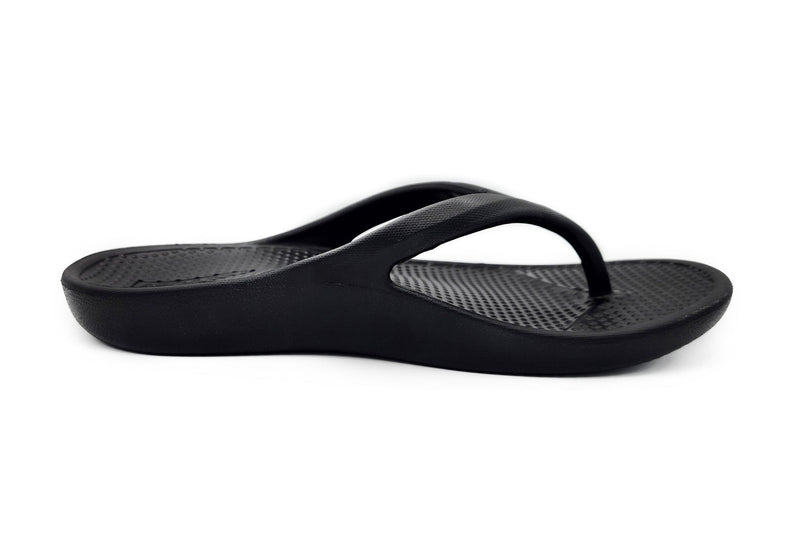 Archline Rebound Orthotic Foam Thongs Arch Support Flip Flops Orthopedic - Black Payday Deals