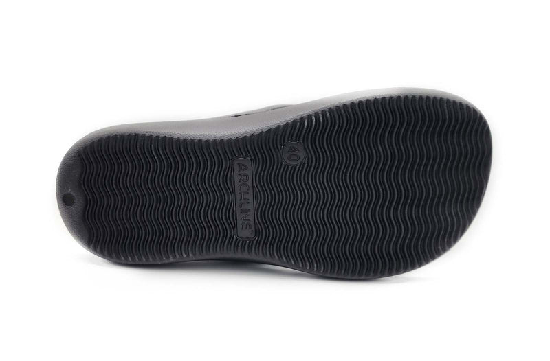 Archline Rebound Orthotic Foam Thongs Arch Support Flip Flops Orthopedic - Black Payday Deals