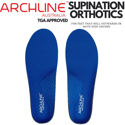 Archline Supination Orthotic Insoles - Full Length (Unisex) Plantar Fasciitis High Arch Payday Deals