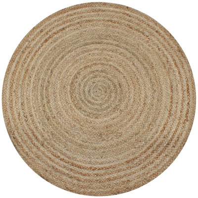 Area Rug Braided Jute 90 cm Round