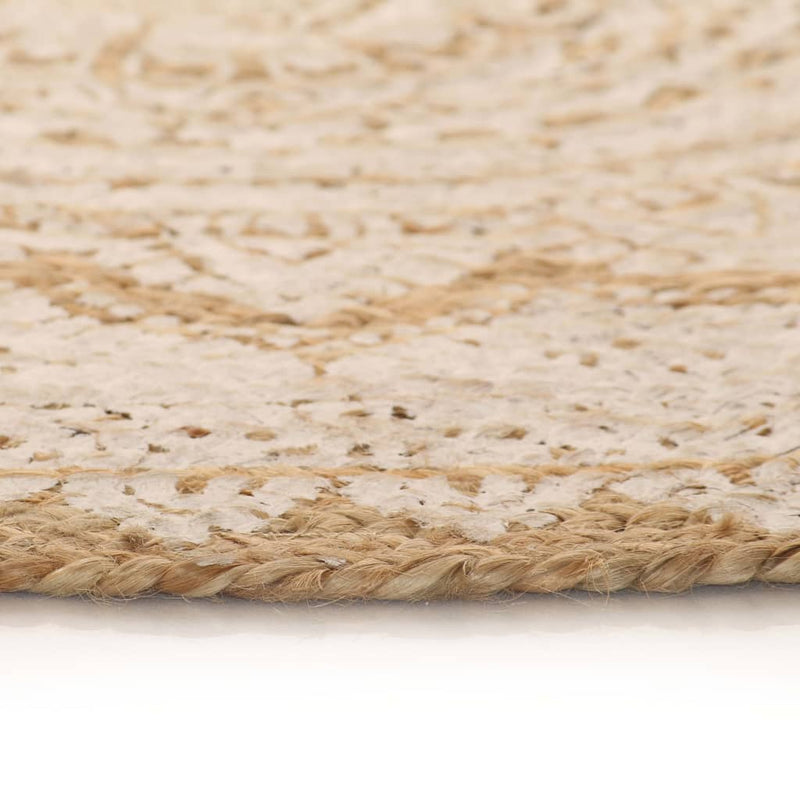 Area Rug Braided Jute Printed 150 cm Round Payday Deals