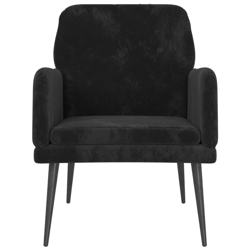 Armchair Black 62x79x79 cm Velvet Payday Deals