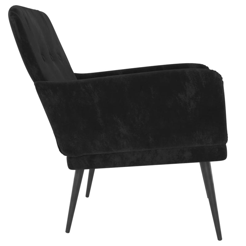 Armchair Black 62x79x79 cm Velvet Payday Deals