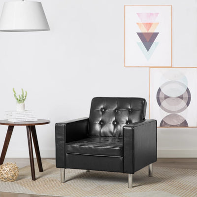 Armchair Black Faux Leather Payday Deals