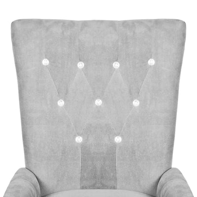 Armchair Silver Velvet Payday Deals