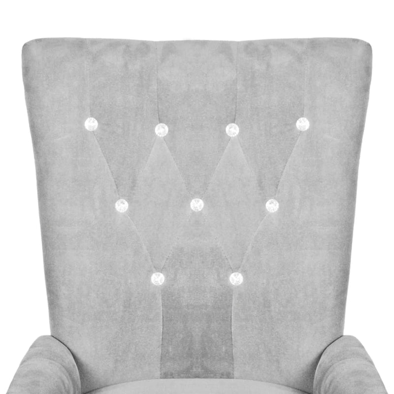 Armchair Silver Velvet Payday Deals