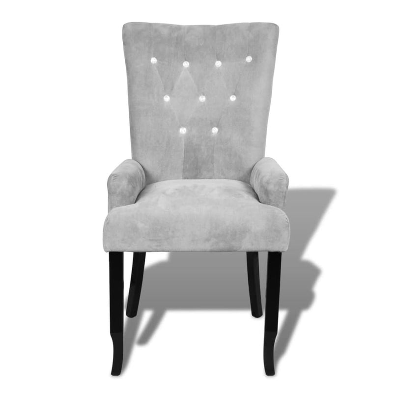 Armchair Silver Velvet Payday Deals