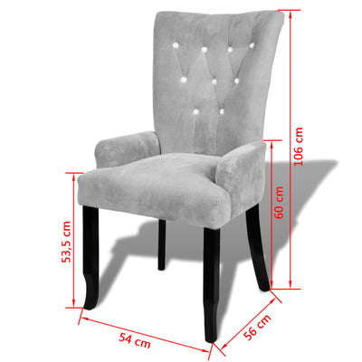 Armchair Silver Velvet Payday Deals