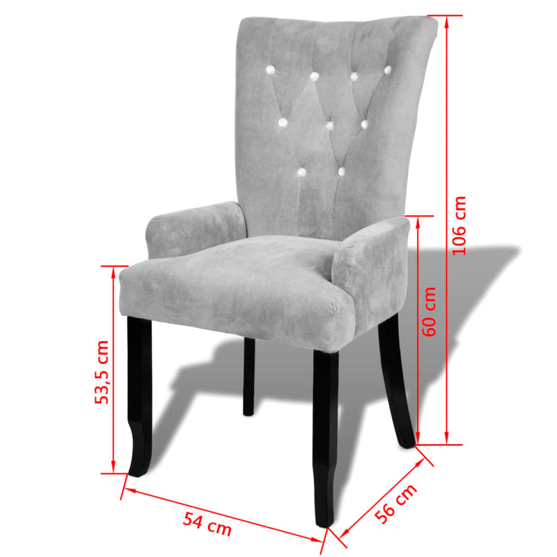 Armchair Silver Velvet Payday Deals