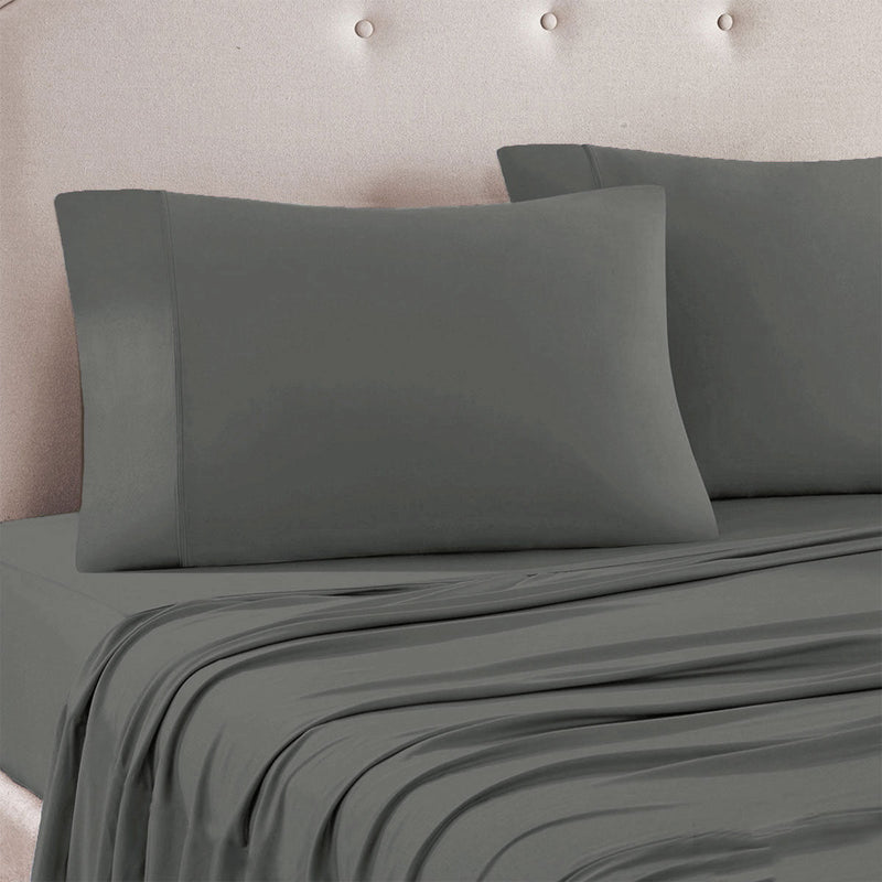 Art Terrace Microfiber Sheet Set Queen 33cm Wall Grey Payday Deals