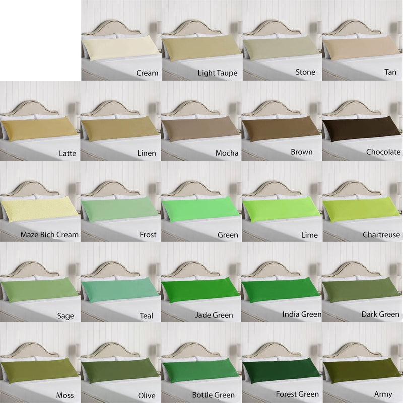 Artex 100% Cotton Body Pillowcase Moss Payday Deals