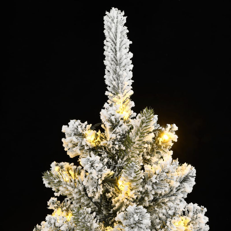 Artificial Christmas Tree 150 LEDs and Flocked Snow 120 cm Payday Deals