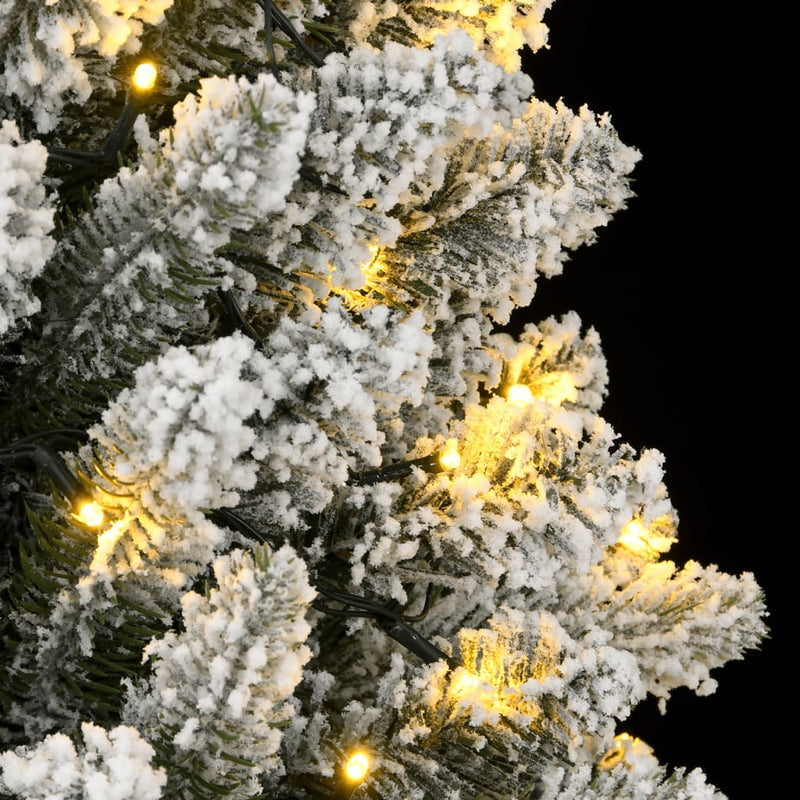 Artificial Christmas Tree 150 LEDs and Flocked Snow 120 cm Payday Deals