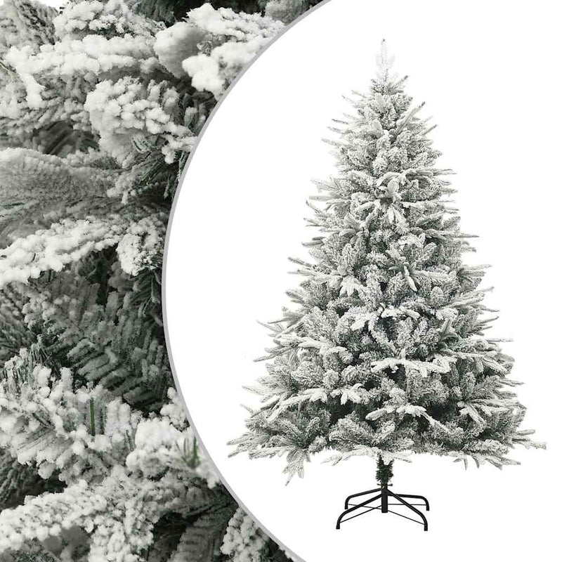Artificial Christmas Tree LED&Ball Set&Flocked Snow 150 cm PVC&PE Payday Deals