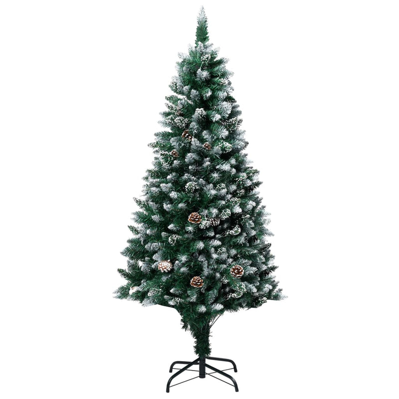 Artificial Christmas Tree LEDs&Pine Cones&White Snow 210 cm Payday Deals