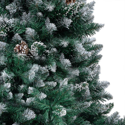 Artificial Christmas Tree LEDs&Pine Cones&White Snow 210 cm Payday Deals
