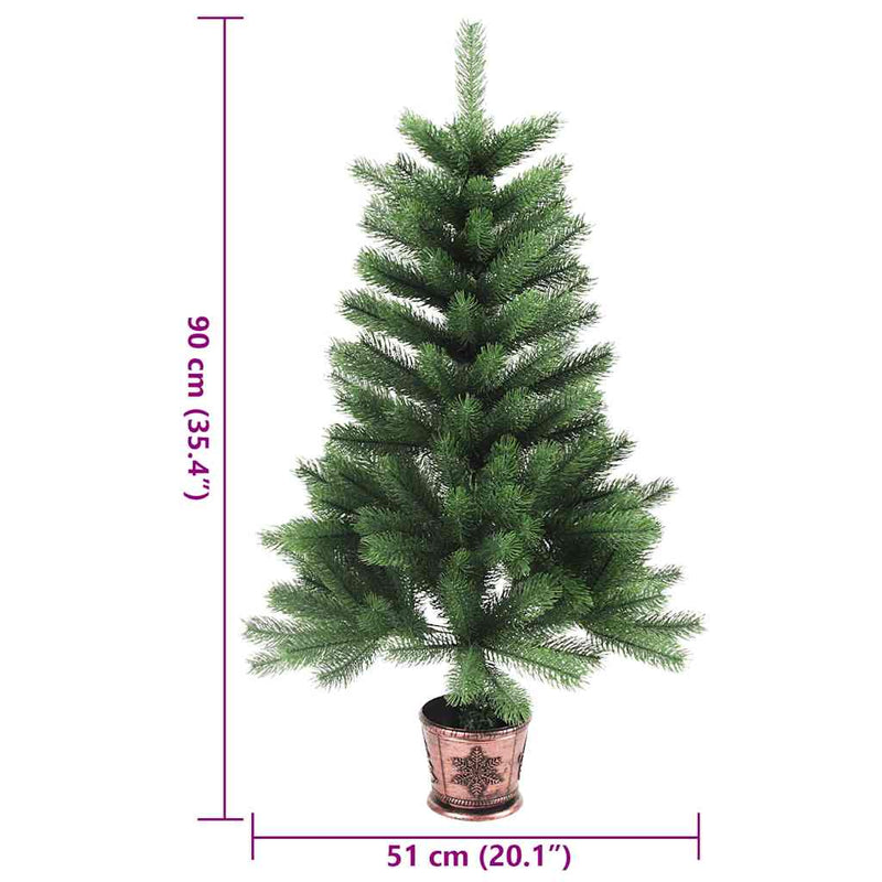 Artificial Christmas Tree Lifelike Needles 90 cm Green Payday Deals