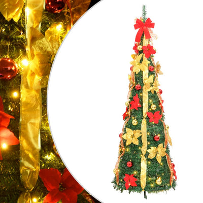 Artificial Christmas Tree Pop-up 200 LEDs Green 210 cm Payday Deals