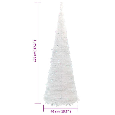 Artificial Christmas Tree Pop-up 50 LEDs White 120 cm Payday Deals