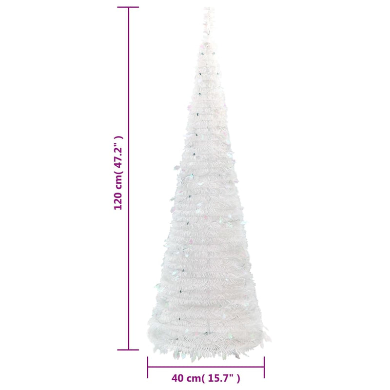 Artificial Christmas Tree Pop-up 50 LEDs White 120 cm Payday Deals