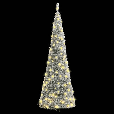 Artificial Christmas Tree Pop-up Flocked Snow 200 LEDs 210 cm Payday Deals