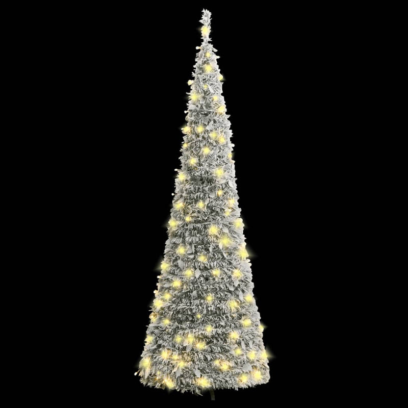 Artificial Christmas Tree Pop-up Flocked Snow 200 LEDs 210 cm Payday Deals