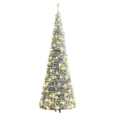 Artificial Christmas Tree Pop-up Flocked Snow 200 LEDs 210 cm Payday Deals