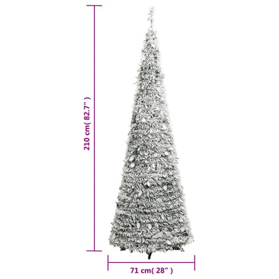 Artificial Christmas Tree Pop-up Flocked Snow 200 LEDs 210 cm Payday Deals