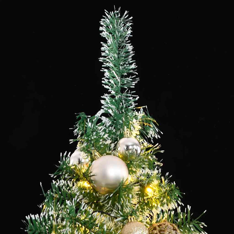 Artificial Christmas Tree with 300 LEDs&Ball Set&Flocked Snow 180 cm Payday Deals