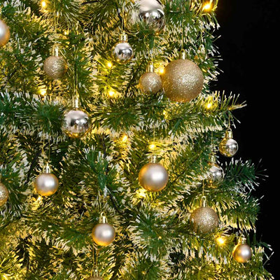 Artificial Christmas Tree with 300 LEDs&Ball Set&Flocked Snow 180 cm Payday Deals