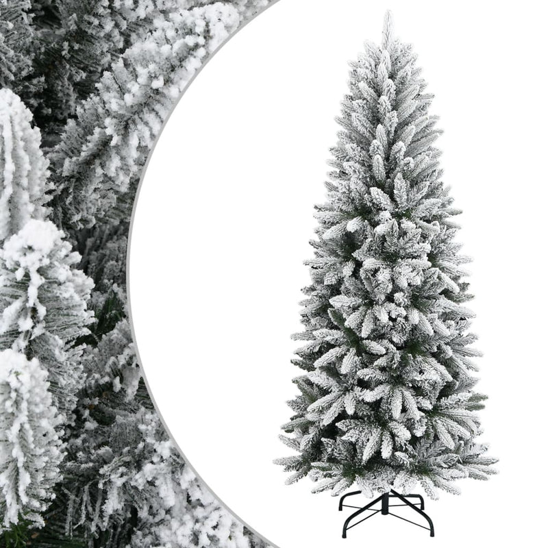 Artificial Christmas Tree with Flocked Snow 180 cm PVC&PE Payday Deals