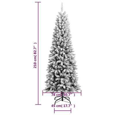 Artificial Christmas Tree with Flocked Snow 210 cm PVC&PE Payday Deals