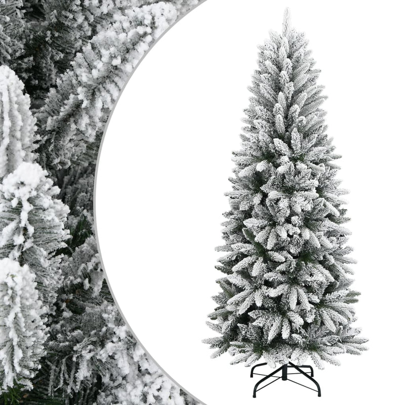 Artificial Christmas Tree with Flocked Snow 240 cm PVC&PE Payday Deals